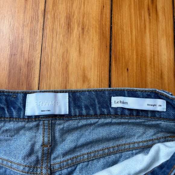FRAME Le Italien Dark Wash Straight Jean - Picture 3 of 4